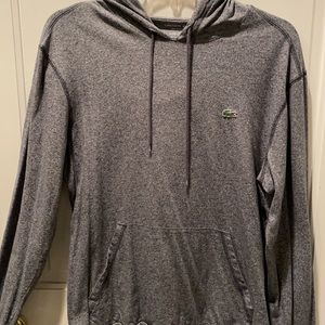 Lacoste Regular Fit Gray Cotton Hoodie